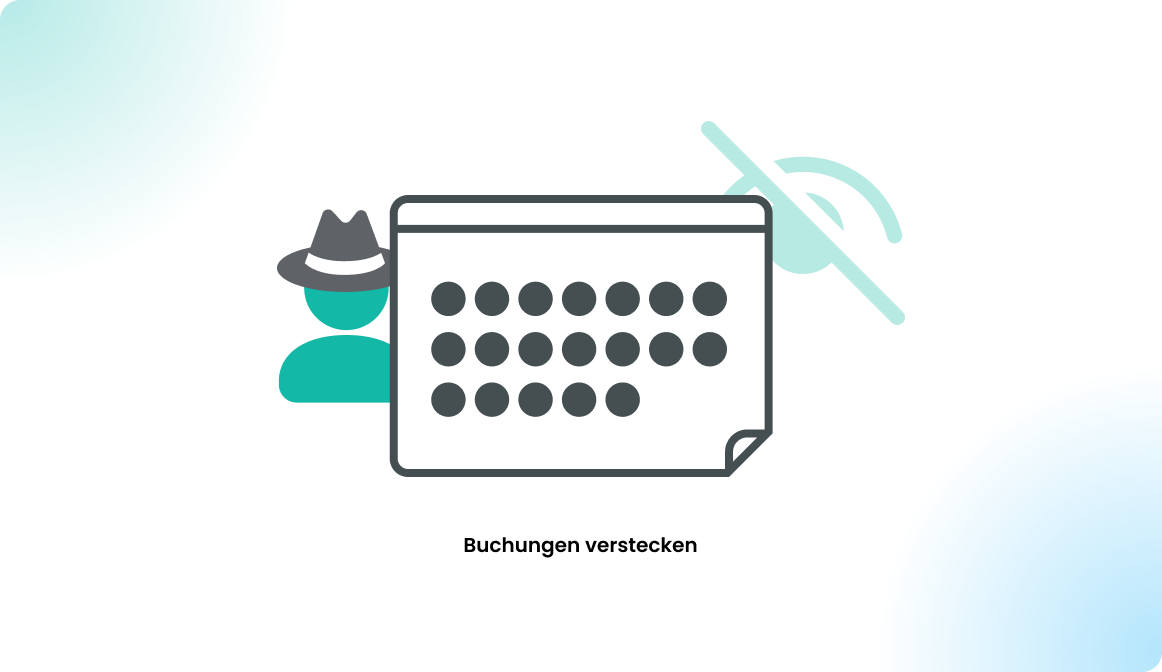 Buchungen verstecken